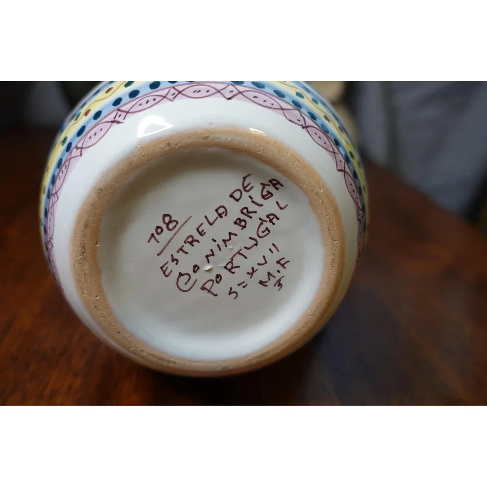 Estrela de Conimbriga Portugal ceramic pottery pitcher| artist signed and number